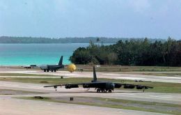 B-52 bombers have operated from Diego Garcia airbase in the Chagos islands for over two decades, carrying out bombing operations in Afghanistan and Iraq.