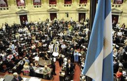 A session of the Argentine Lower House in Congress 