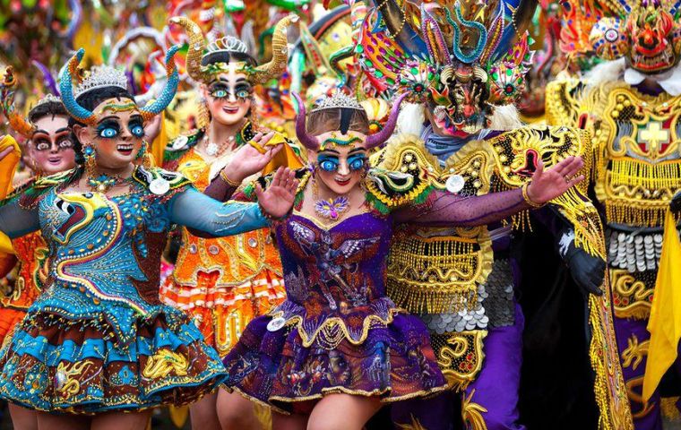 “The Oruro Carnival is culture, faith and devotion, but it is also tourism and economic reactivation,” Arce said