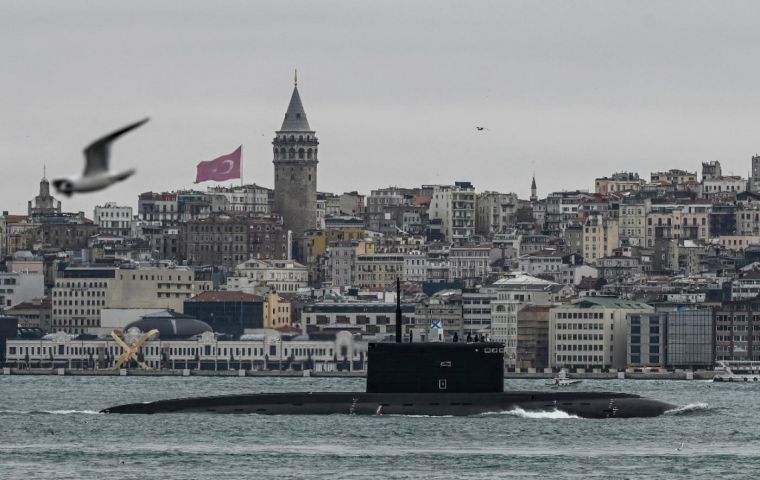 The so called Black Sea Straits, connect the Aegean Sea and the Black Sea via the Sea of Marmara. The only Black Sea ports can access the Mediterranean. Photo: AFP