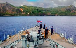 HMS Spey carried enough Covid jabs to offer a booster to every eligible person on the islands, most of whom are double vaccinated.