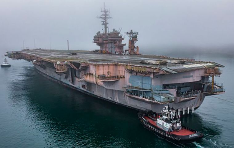 The USS Kitty Hawk was the last carrier in US Navy service powered by diesel fuel