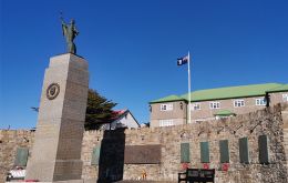 The 1982 Liberation Memorial in Stanley, Falkland Islands. Photo: MercoPress