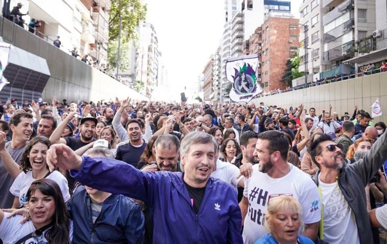 “Today the Argentine people filled the Plaza de Mayo again,” CFK posted on Twitter 