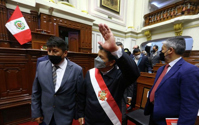Peru's lawmakers will vote on Castillo's impeachment Monday