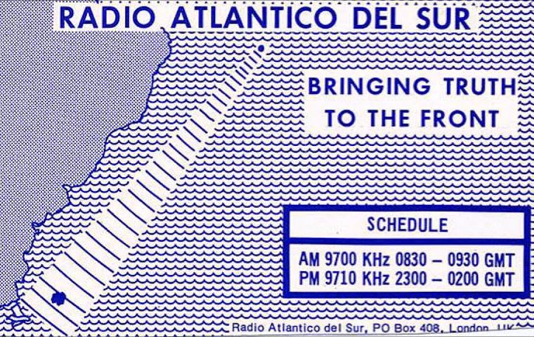 'Radio Atlántico Del Sur', with Spanish-speaking UK military personnel tried to persuade their Argentine counterparts to surrender, broadcasting in Spanish.