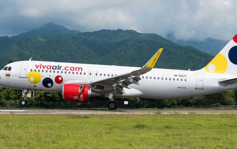 Viva Air Colombia's fleet consists solely of Airbus A-320 Neo aircraft seating up to 188 passengers 
