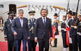 LLasso was welcomed by Foreign Minister Santiago Cafiero