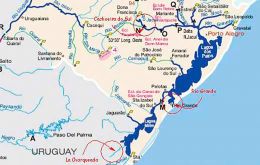 The Lago Merim waterway would link the east of Uruguay with the port of Rio Grande