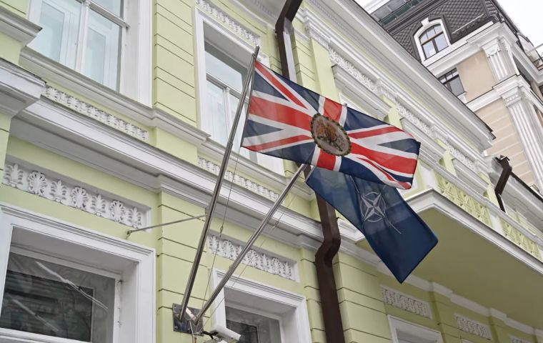 The British embassy premises are currently being made secure before staff return, starting with the UK Ambassador Melinda Simmons
