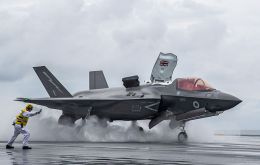 A UK F-35 Lightning prepares for take off in May 2021
