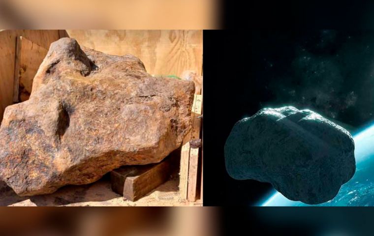 The metallic rock was seized at the port of Paysandú (L)