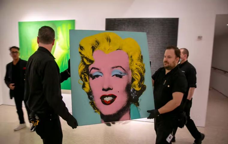 “Shot Sage Blue Marilyn” by Warhol “is the absolute pinnacle of American Pop,” according to Alex Rotter, Chairman of 20th and 21st Century Art at Christie's.