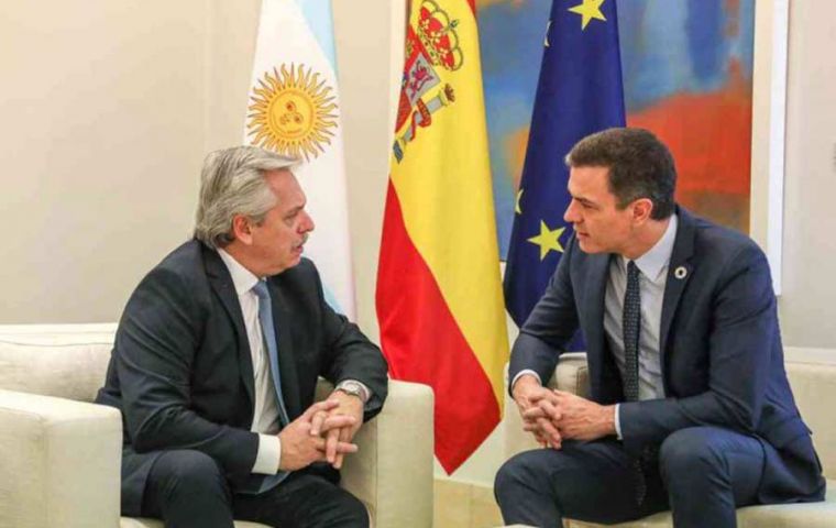 Cafiero denied Sánchez had asked Fernández to apply economic sanctions against Russia