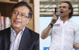 Gustavo Petro, ex guerrilla, ex Bogota mayor, leads with 37,9% vote intention and Fico Gutierrez, former mayor of Medellín follows with 30,8%