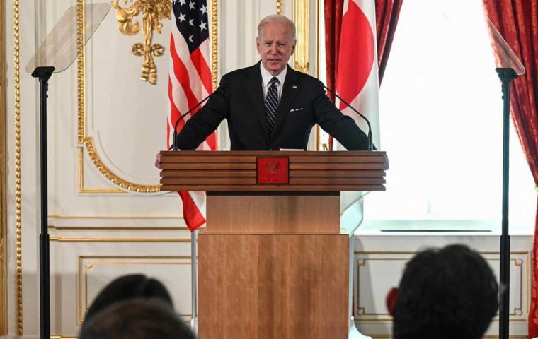 Biden vowed to lead the international community to achieve a free and open Indo-Pacific based on the rule of law