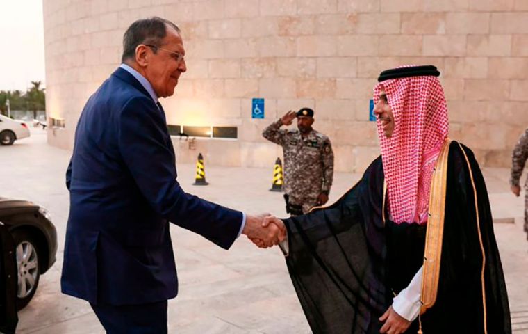 Russian Foreign Ministry Sergei Lavrov met with his Saudi counterpart Prince Faisal bin Farhan Al Saud, and ahead of this week´s OPEC+ 