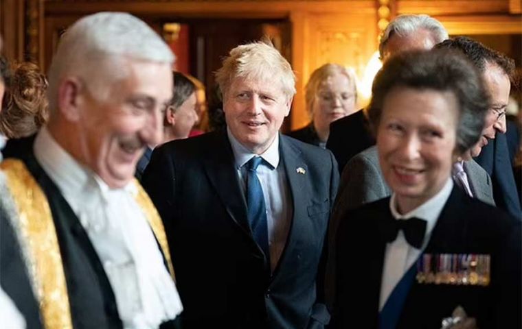 Speaker, Sir Lindsay Hoyle, last week spent a few days in a visit to the Falkland  with Boris Johnson PM and Princess Anne underlined it was always a pleasure to travel to the Falklands. (Pic PA)