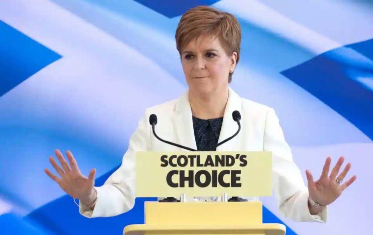 First Minister Nicola Sturgeon said the question would be the same as in the last referendum in 2014: “Should Scotland be an independent country?”. (Pic PA)