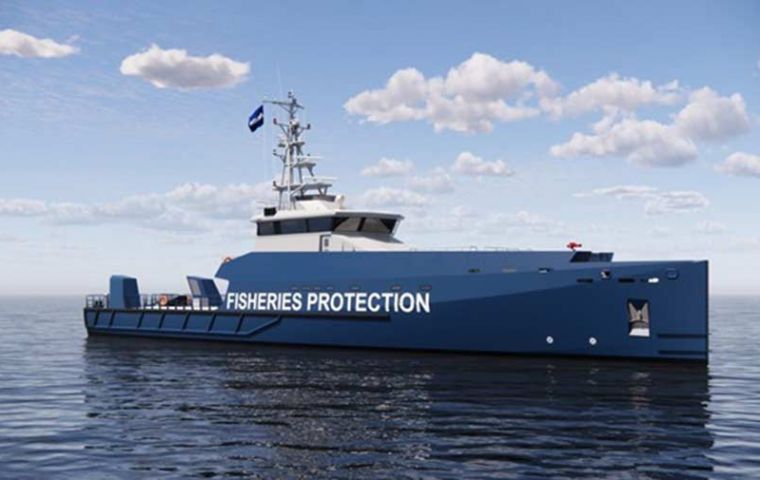 The new FPV will be operating from 2023 for the next fifteen years. The Damen Stan 5009 surveillance patrol model is a smaller, faster Coast Guard-style vessel.