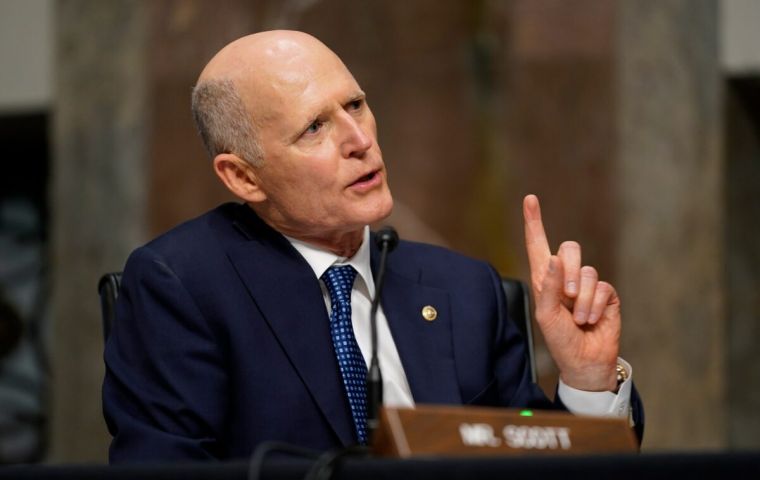 China’s current maneuvers are linked to the visit by US Senator Rick Scott of Florida to Taiwan