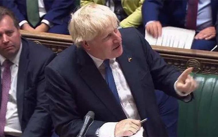 “Hasta la vista, baby” Johnson told the House of Commons
