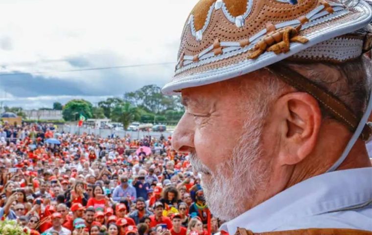 “Poor people were not born to be poor all their lives,” Lula told his supporters
