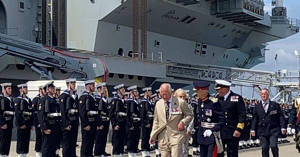 Prince Charles thanks Falklands' Veterans at a reception on flagship HMS Queen Elizabeth - Vimarsana News