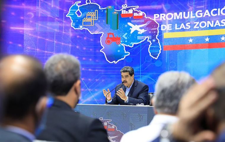 “We have to be careful because the virus is still present,” Maduro said in a TV message