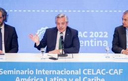 Fernández highlighted Latin America as “a territory of peace” with no countries “armed for war” 