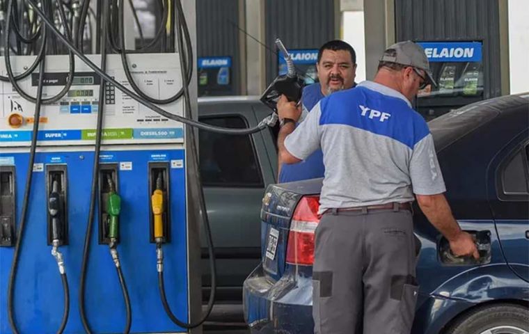 YPF vowed to keep monitoring all the variables involved in the formation of the price of fuel