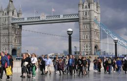 The queue to see the Queen Elizabeth lying-in-state stretches from Westminster Hall all the way past Tower Bridge, along the south bank of the River Thames