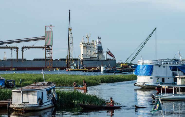 Improving infrastructure in Amazon River, Brazil has slashed two days and 1,000 miles off the time and distance taken to get crops shipped and ready to sail for China