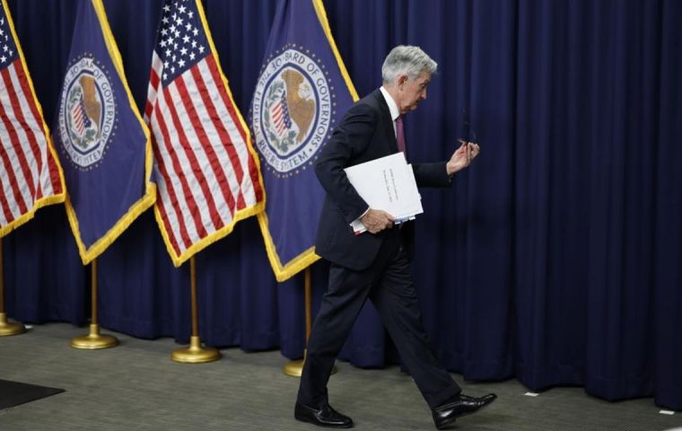 Fed's chief Powell and the rest of the rate setting committee, are expected to lift  borrowing costs 75 basis points for the third time in a row on Wednesday.