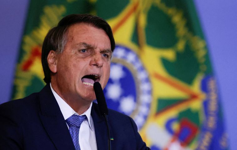 Bolsonaro underlined his achievements whether actual or perceived ahead of next month's elections