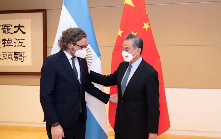 Cafiero also thanked China for its support regarding the Malvinas / Falklands Question 