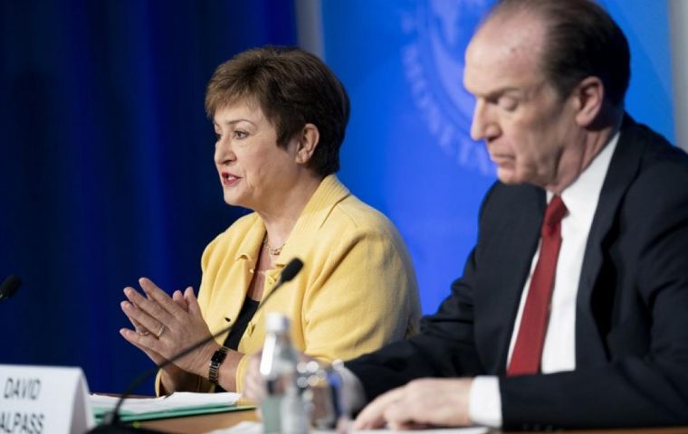 Malpass and Georgieva’s remarks came in a live-streamed discussion 