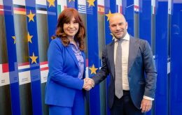 CFK thanked UE Ambassador Sànchez Rico for the invitation