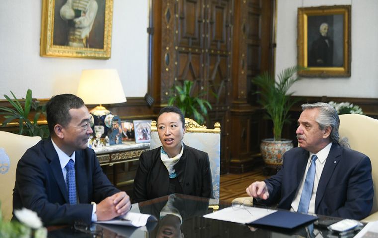 Argentina joined China's Belt and Road initiative in February when Fernández and Xi Jinping met. Photo: Argentine Presidency