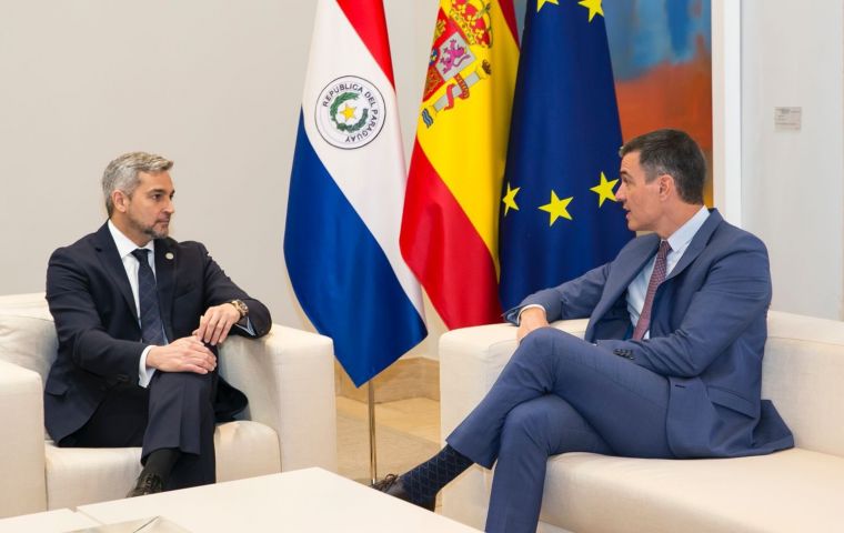Spain is the “first country in volume of foreign investment” in Paraguay, King Felipe VI said