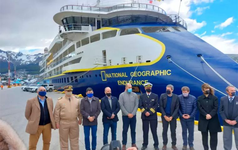 Some of the vessels scheduled this week, National Geographic Explorer; Ocean Diamond; National Geographic  Endurance, among others.