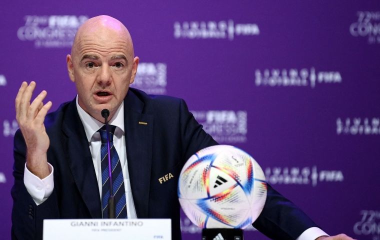 Infantino insisted on football's role uniting peoples