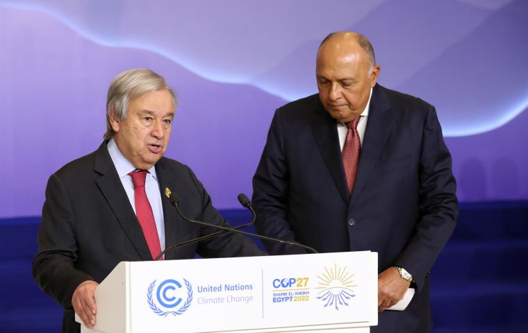 “It's not just about keeping the 1.5°C target alive: it's about keeping people alive,” Guterres underlined. Photo: Khaled Elfiqi / EFE