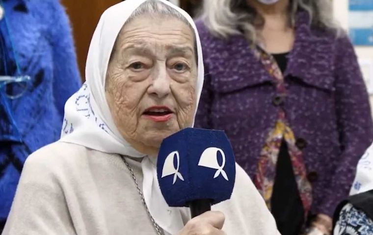 Hebe's ashes will be laid to rest at Plaza de Mayo at her own request