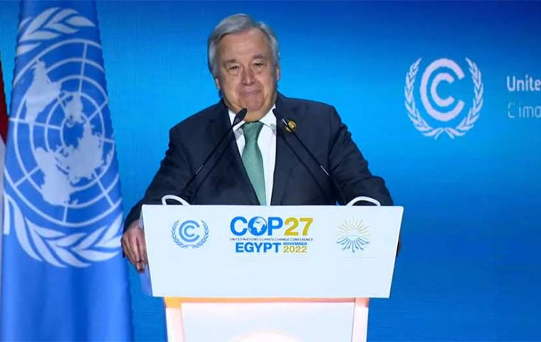 “Our planet is still in the emergency room,” Guterres said 