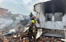 Various houses were burned down but no casualties were reported among local residents