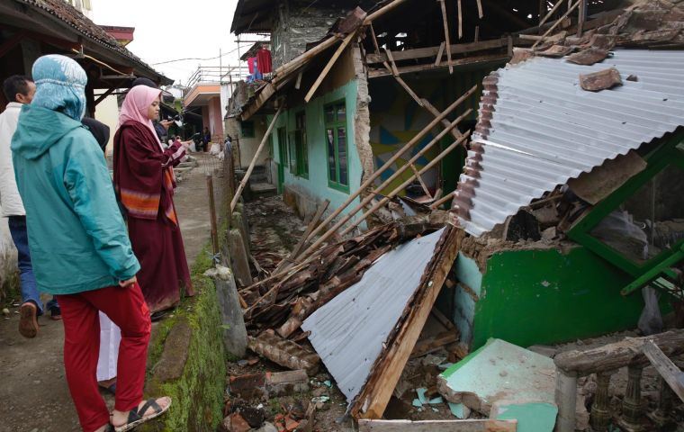 Earthquakes in Indonesia are a common occurrence because of the country's position on the Pacific Ring of Fire 