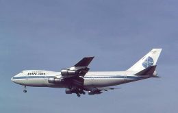 The Boeing 747 first flew for the now-defunct Pan Am and TWA