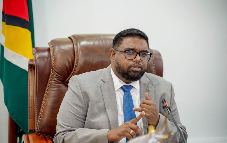 President Irfaan Ali said Guyana is working on a new model production sharing agreement that is expected to increase the government take of oil produced