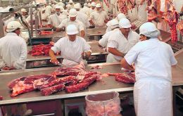A drop in sales of frozen boneless beef accounted for the declining overall results